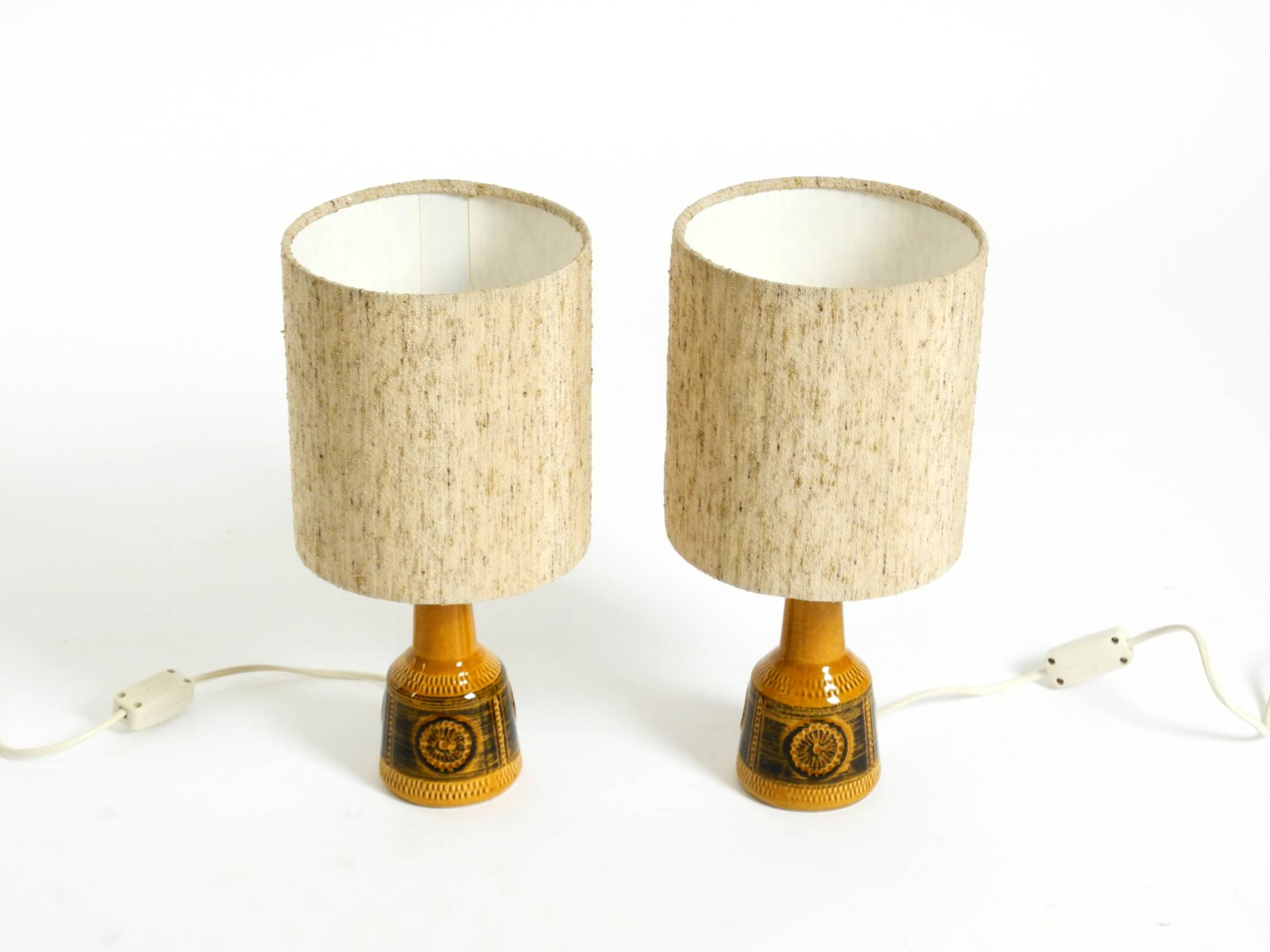 A pair of beautiful small ceramic table lamps by Cloos & Co., 1960s