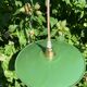 Workshop suspension in vintage green enamelled sheet metal