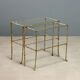 Vintage brass coffee tables in bamboo shape, 1960s design.