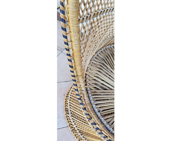 Island-inspired rattan armchair