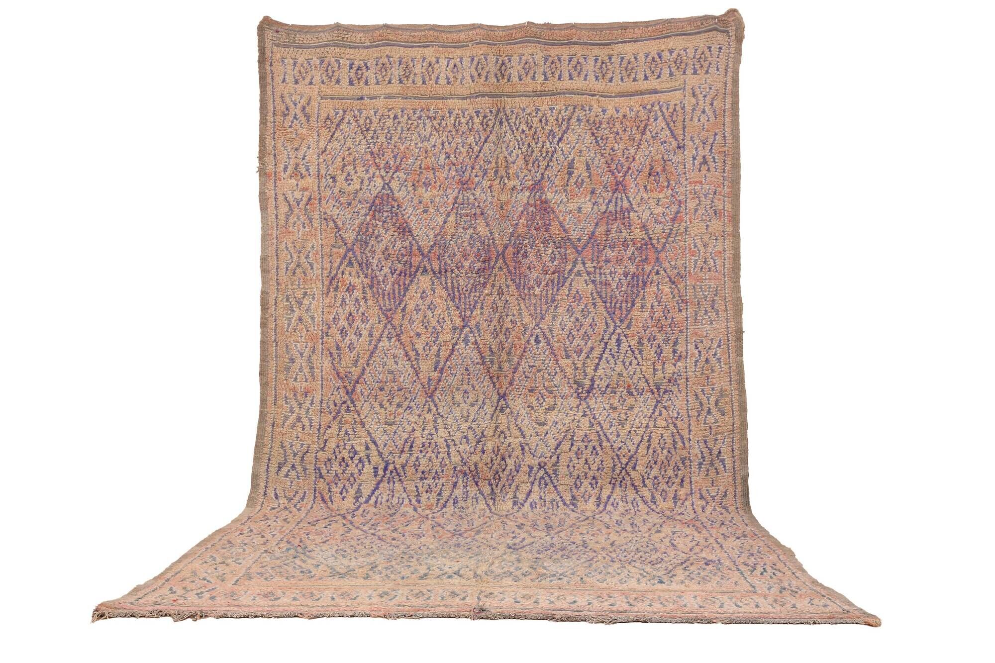 Vintage Beni Mguild Rug 208 x 340 cm, Old Moroccan Rug Handmade, Berber Rug