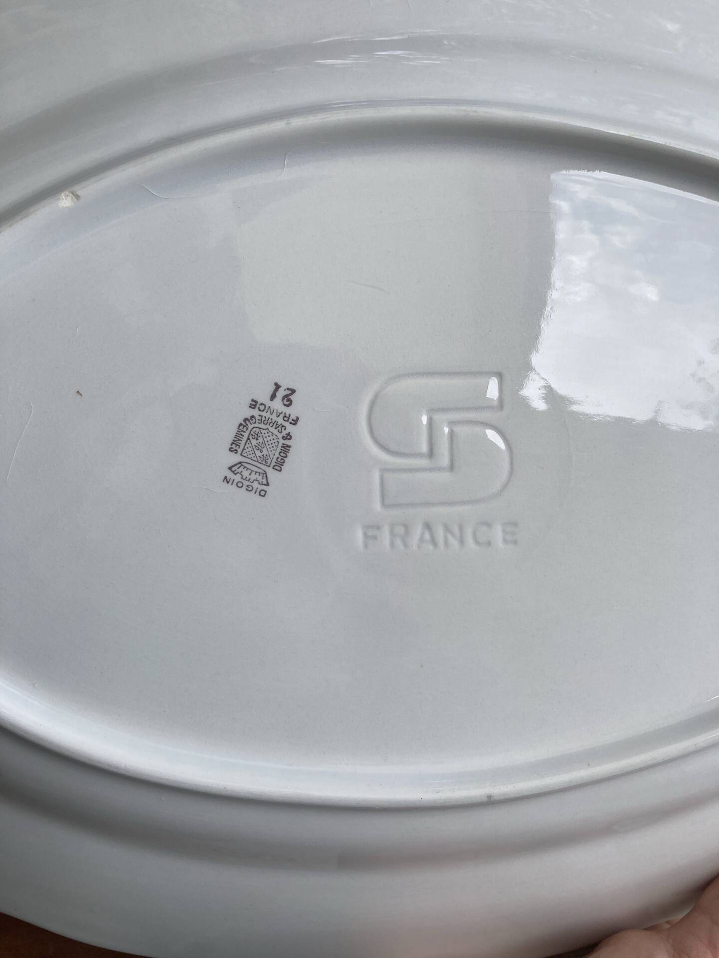 Plats de service ovales Digoin Sarreguemines charme d’antan