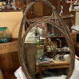Miroir osier 1950-1960