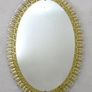 Cristal Art Mid-Century Modern Italian Ground and Gilded Mirror, 1960s