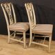 Paire de chaises italiennes laquées et dorées