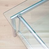 Table basse en verre, design danois, années 1970, production : Danemark