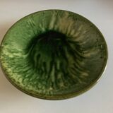 Aegitna hollow dish in green glazed earthenware Vallauris 1960