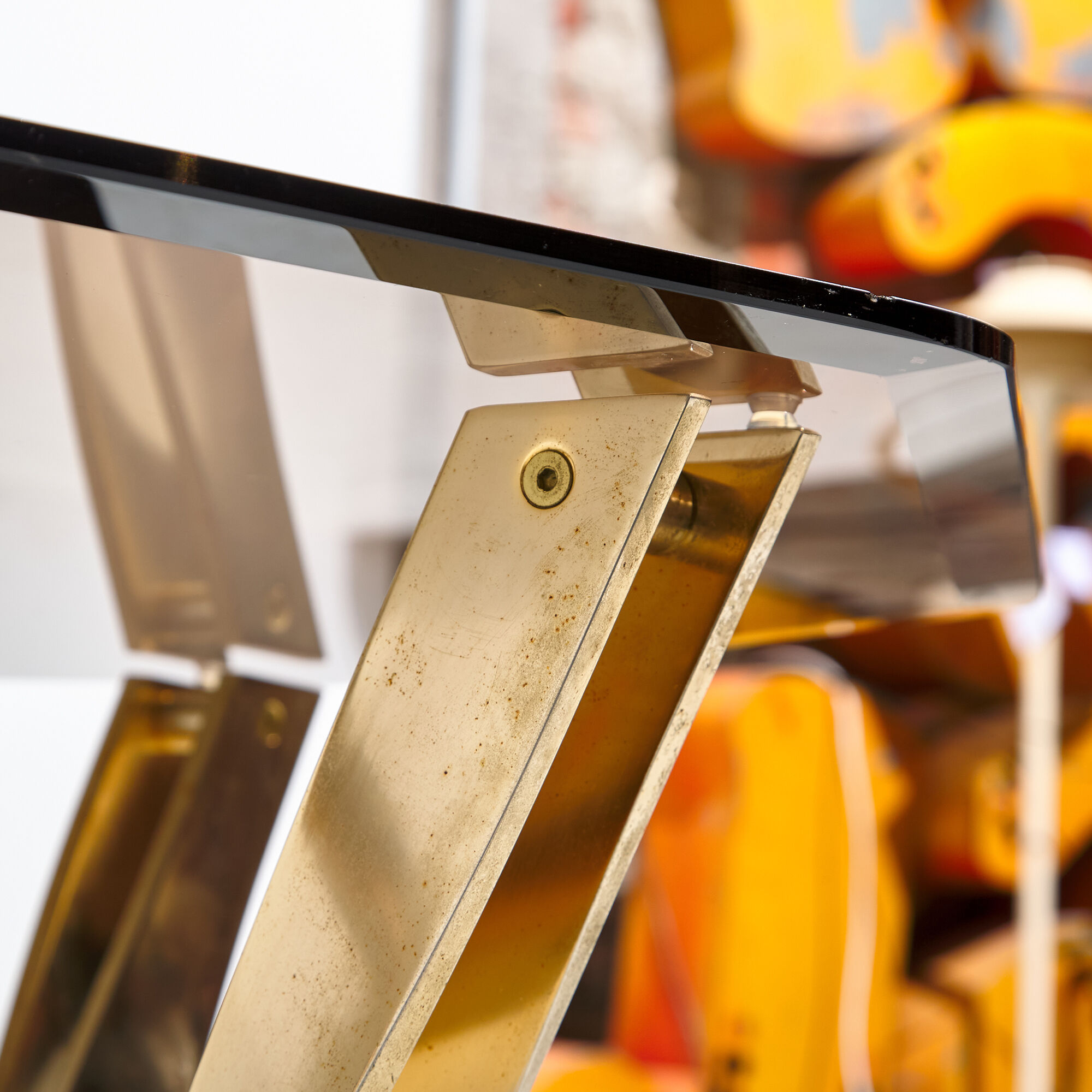 Brass coffee table by Roger Sprunger for Dunbar