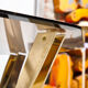 Brass coffee table by Roger Sprunger for Dunbar
