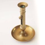 Brass candle holder bobeche and cup