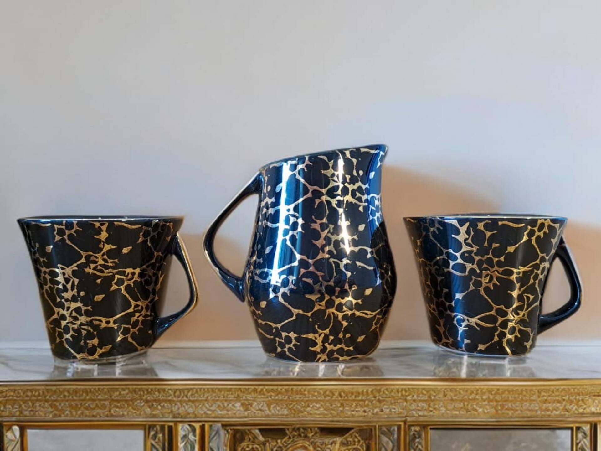 Coffee service IZA by Józef Wrzesień, Polish vintage 1950s