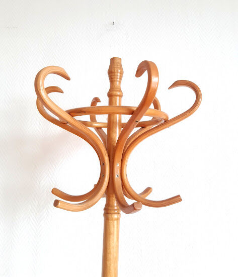 Porte manteau perroquet vintage en bois courbé