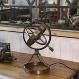 Neoclassical astrolabe lamp by Jean-Pierre Ryckaert 1960s