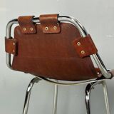 3x Leather Bar Stool for Les Arc Ski Resort, Selected by Charlotte Perriand