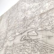 Carte ancienne estuaire Loire St Nazaire fin XIXème