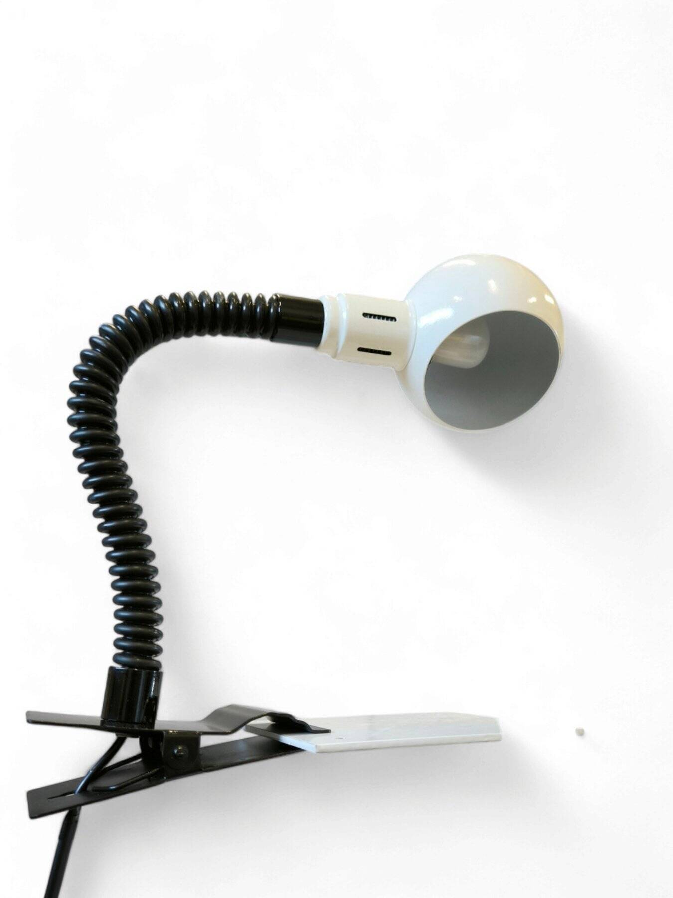 Ivory clip lamp from the space age 1970 Italy