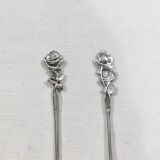 Set of 8 art nouveau silver spoons