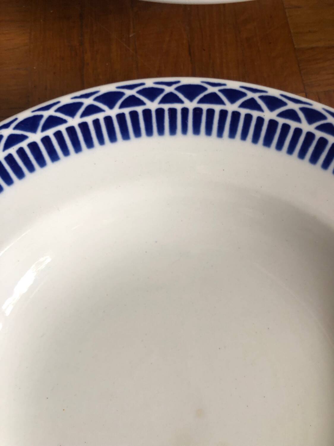 Four vintage Sarguemines soup plates