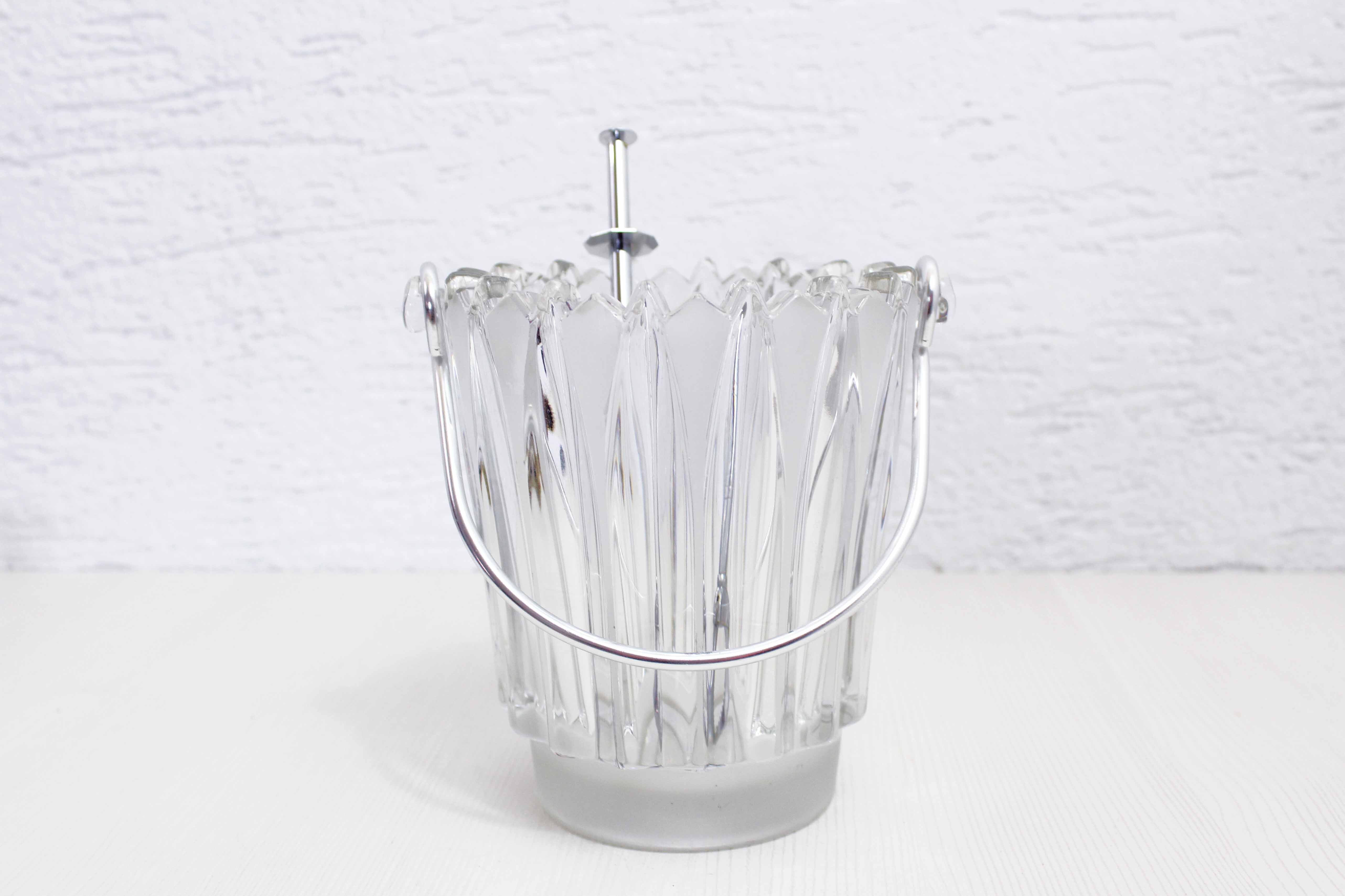 Vintage glass ice bucket