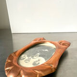 Art nouveau copper and metal photo frame