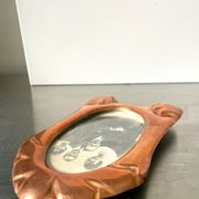 Art nouveau copper and metal photo frame