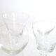 Set of 4 mismatched, crystal wine glasses