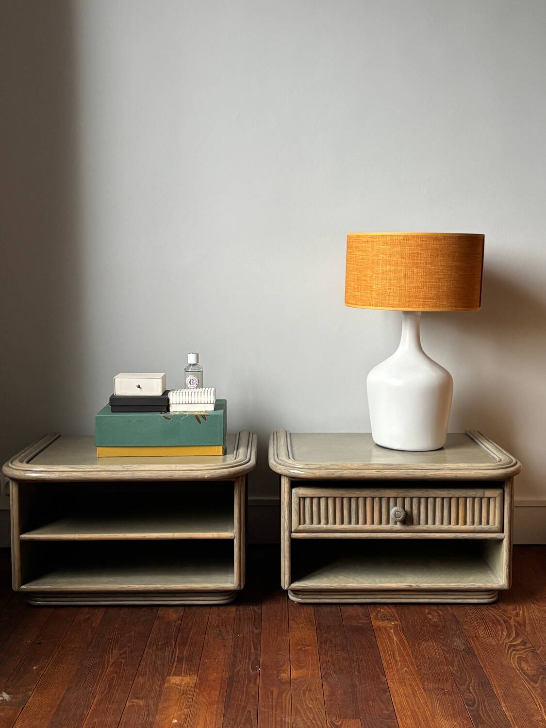 Vintage Maugrion bedside tables