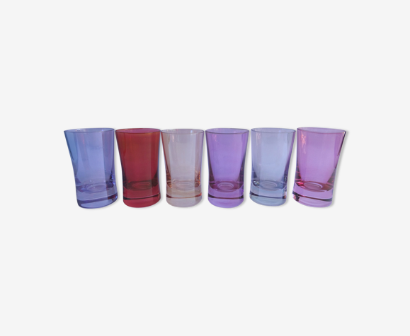 6 verres à shot colorés