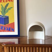 Lampe de table en céramique blanche organique, Italie 1970
