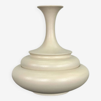 Italian cream-colored ceramic vase