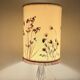 Solid glass lamp and dried flower lampshade from the 60s/70s