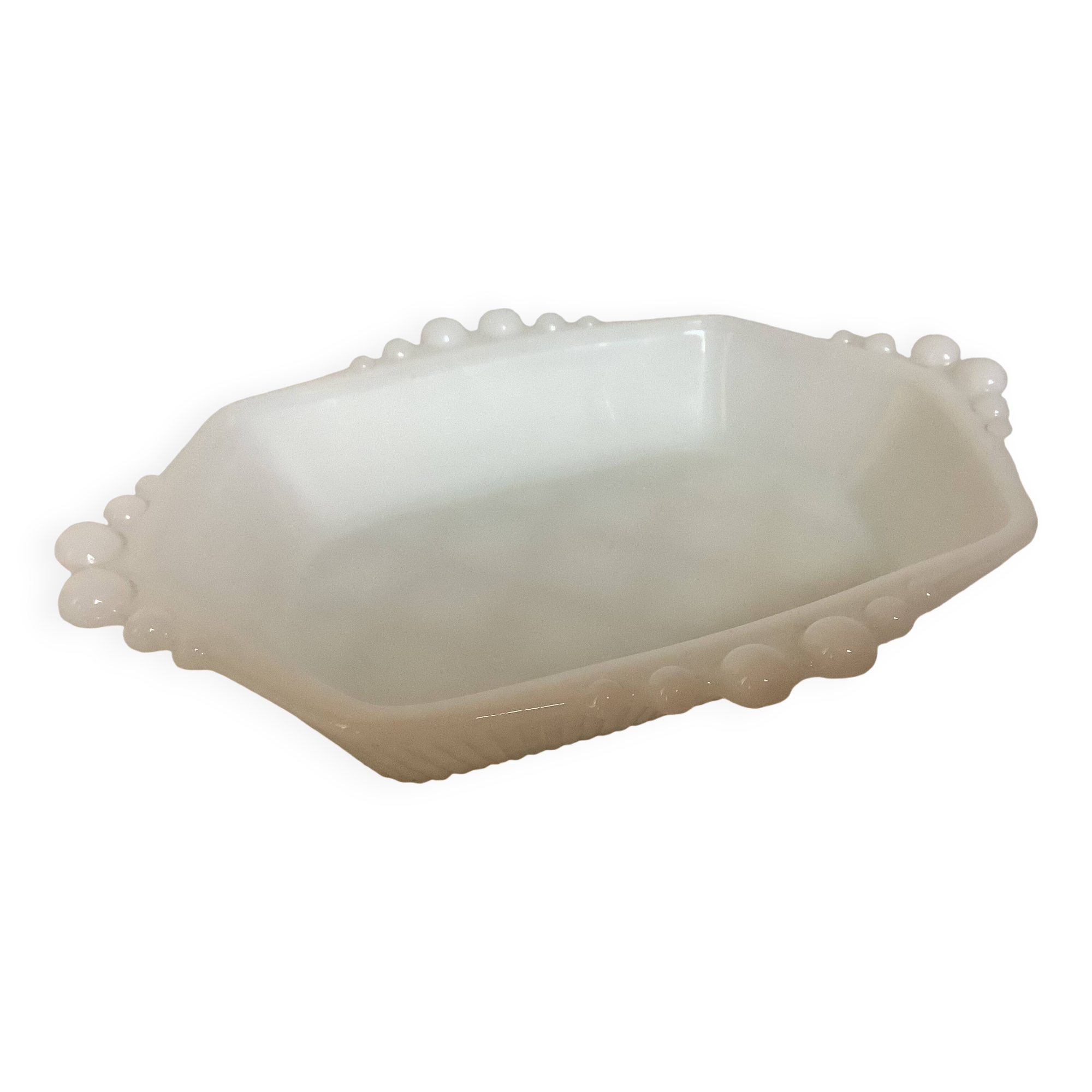 Beaded opaline ring holder tray