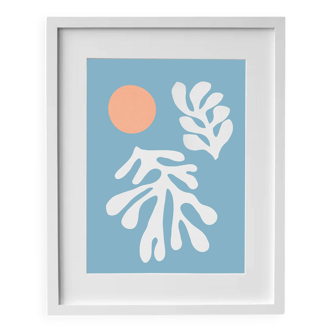 Framed floral collage