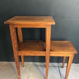 50s oak fifth wheel console
