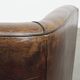 Sheep leather club chair finished with black piping