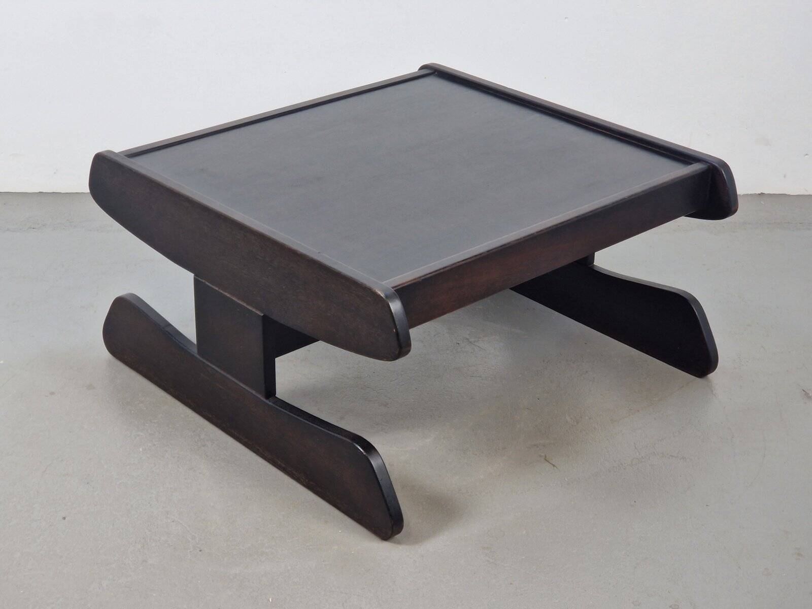Postmodern Architectural Wooden Coffee Table, Germany, 1970s