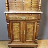 Late 19th century walnut dentist's cabinet