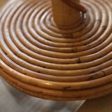 Louis Sognot rattan lamp, 1950s-60s