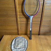 Vintage DONNAY GLM 27 Wooden Tennis Racket + Sports Cover #E2
