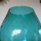 Italy glass vase in turquoise green 70s