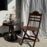 Chaise vintage pliante en bois