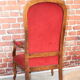 Red velvet voltaire armchair