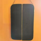 Solid brass triptych barber mirror