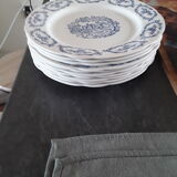 10 plates Digoin Sarreguemines model Darling