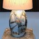 Swedish glazed ceramic table lamp by Marian Zawadzki for Tilgmans Keramik, 1957