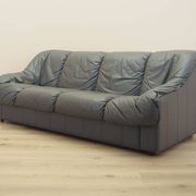 Italian leather sofa, three-seater, 1970s