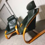 Paire fauteuils lounge Nelo Sweden Mid-Century