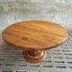Table ronde ancienne en noyer 140 cm