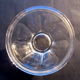 Nineteenth jam jar in well-flared glass, 8 flat ribs