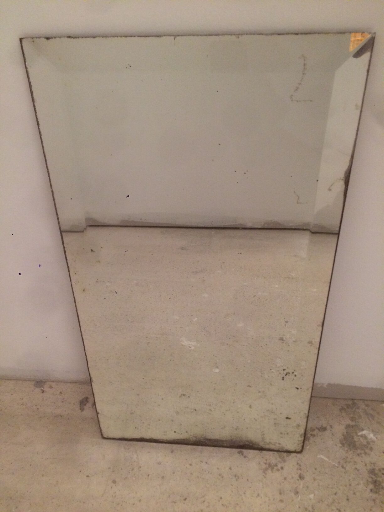 Old bevelled mirror 51x27,5cm